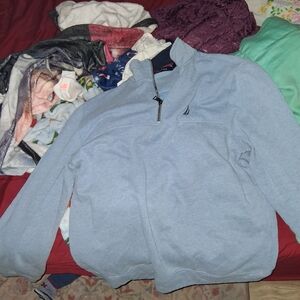 Nautica Men's Light Blue Pullover Sweatshirt